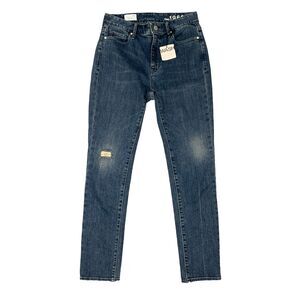 Gap 1969 Always Skinny Jean Womens 25 Santa Rosa Wash High Rise Skimmer Stretch